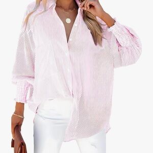 Pink Striped Button Down Shirt
